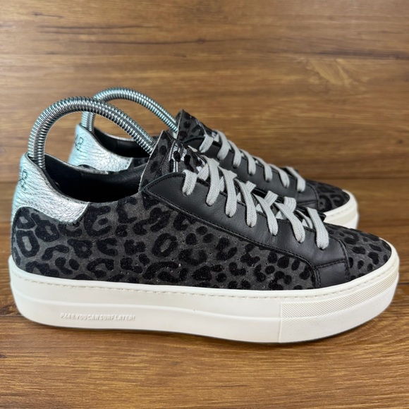 P448 Shoes - P448 Thea Leopard Embossed Platform Sneaker, Size 38/7.5-8